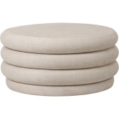 Upholstered Storage Ottoman - Cream